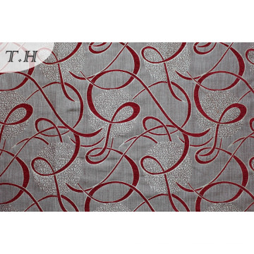 Жаккардовая ткань из красной полиэфирной ткани Филиппин (fth31942)